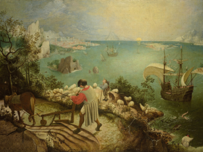 008.ReZPieter Bruegel, Paysage avec la chute d_Icare, vers 1560, Musées Royaux des Beaux-Arts de Belgique, Bruxelles