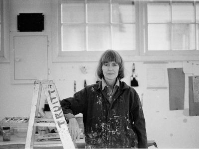 ATU343715 Anne Truitt in her studio, 1978 (b/w photo); (add.info.: Anne Truitt (1921-2004) American minimalist sculptor;); © annetruitt.org; .