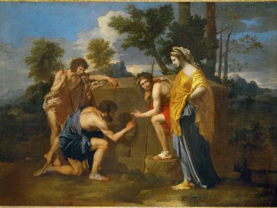 023.Nicolas Poussin, Les Bergers d’Arcadie, 1628-1630, Chatsworth House, Royaume-Uni