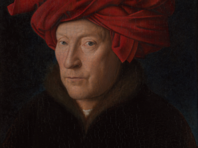 040. ReZ_Jan van Eyck, Portrait d’homme au turban rouge, 1433, National Gallery, Londres ok